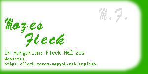 mozes fleck business card